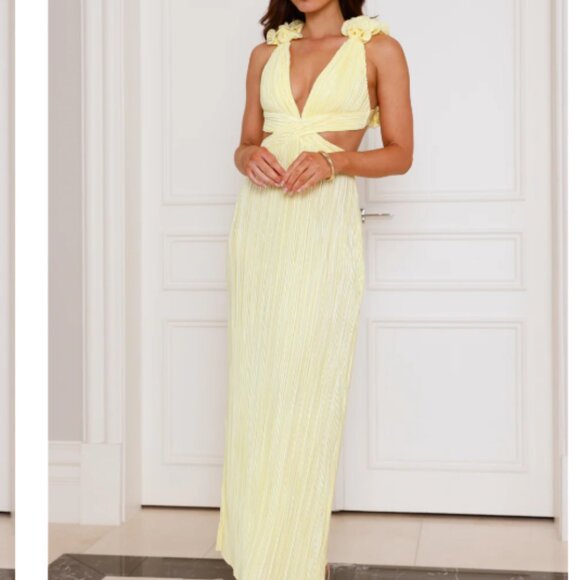 Hello Molly Trust Your Love Maxi Dress Yellow XS - Picture 4 of 8